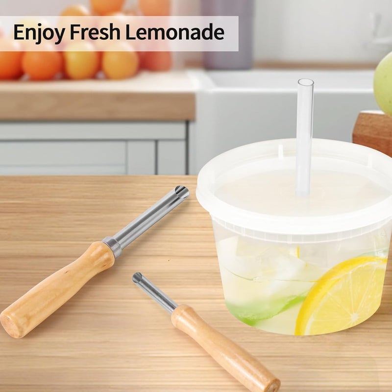 crayBG Straw Puncher for Plastic Lids Lemonade, Hole Puncher for Plastic Lids, Lemonade Cup Lid Hole Puncher for Straw (2 Pack) - Image 4